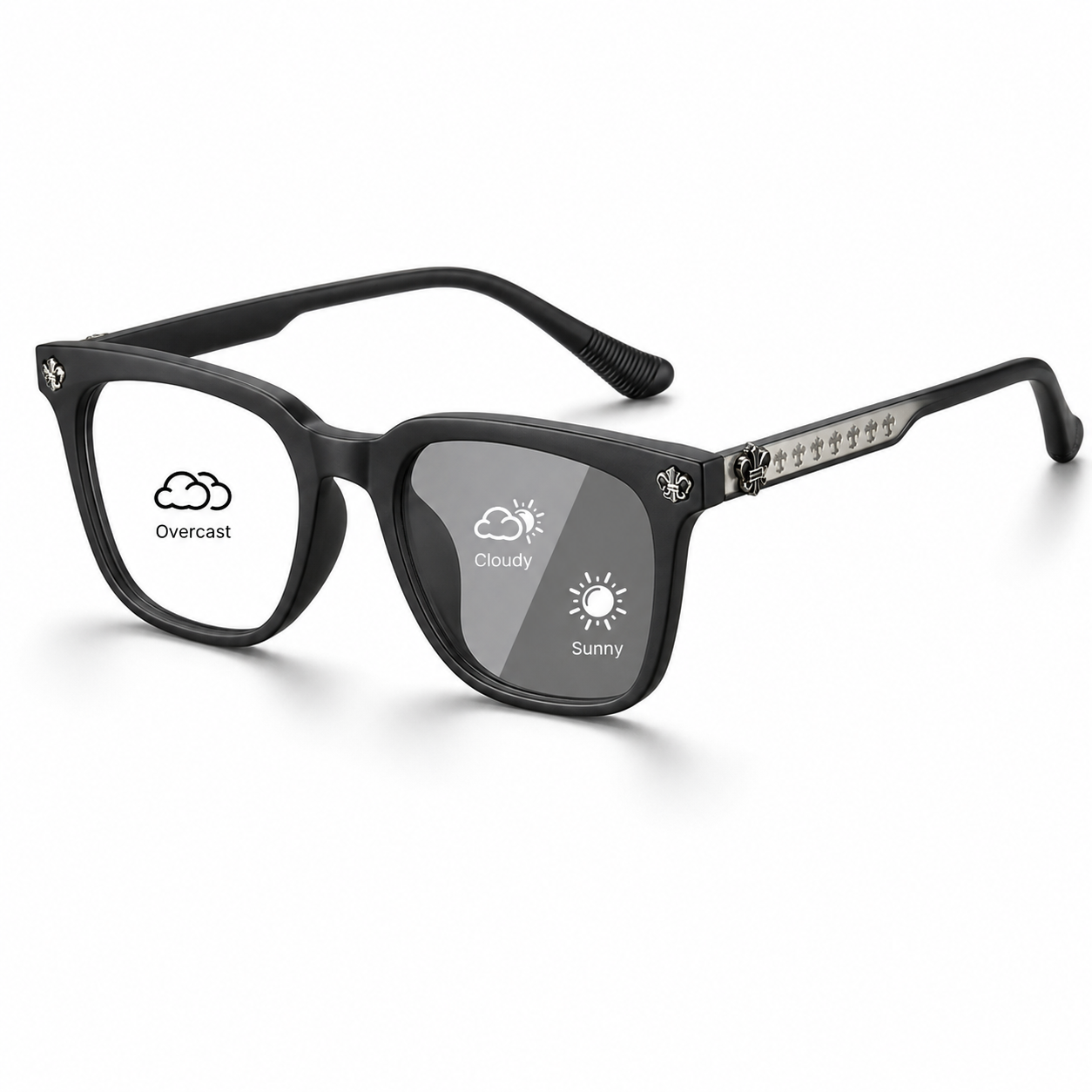 Lyrasses 2.0 Gothic Crux Photochromic Glasses Available in Grey/ Bright Black/ Black/ White