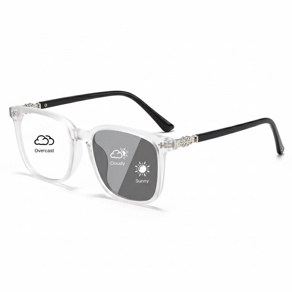 Lyrasses Photochromic Square Glasses 1.0 Available in Black/ Tortoiseshell Green/ Tortoiseshell Brown/ White/ Grey