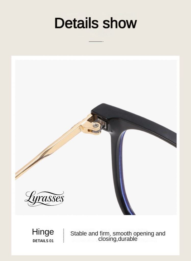 Lyrasses 2.0 Crux Collection Square Glasses Available in Black Gold / Black Silver / Smoke Grey