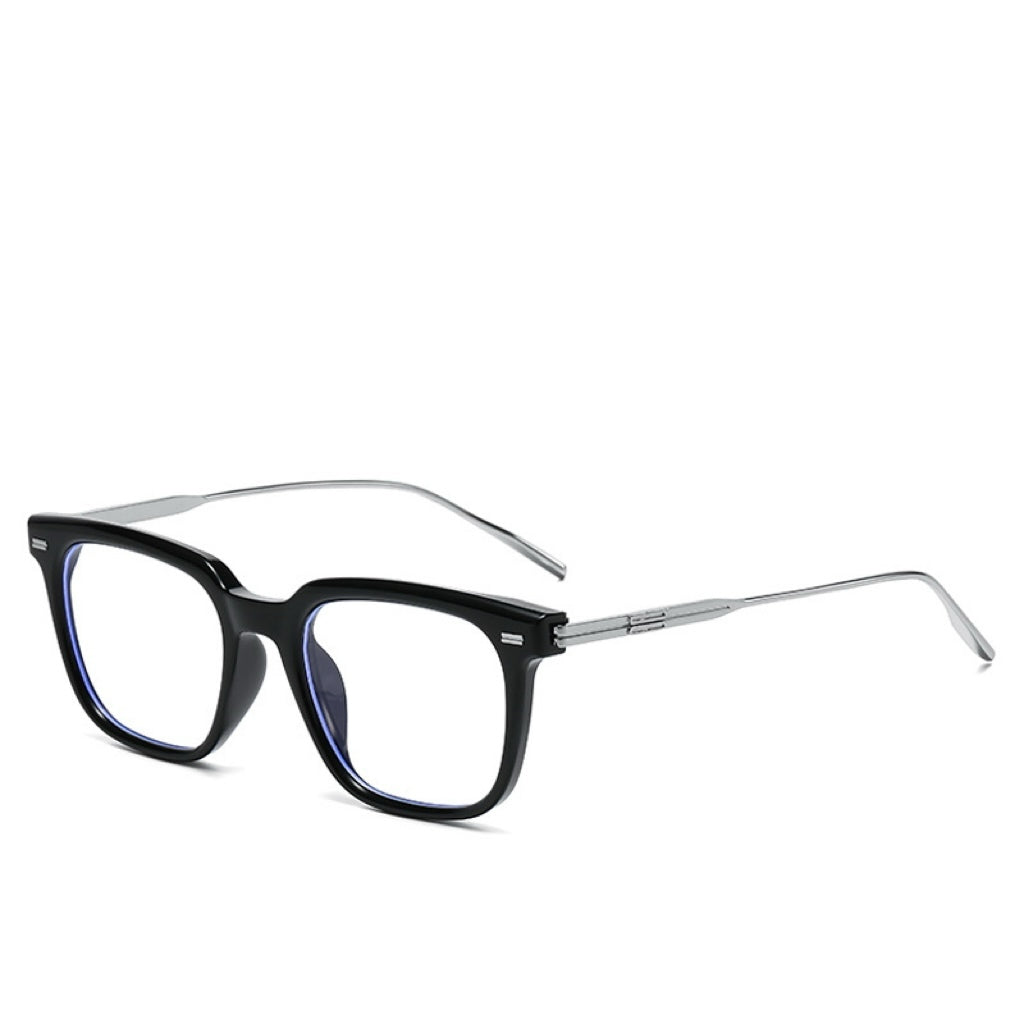 Lyrasses 2.0 LINE Series Square Glasses Available in Black Silver/ Transparent White