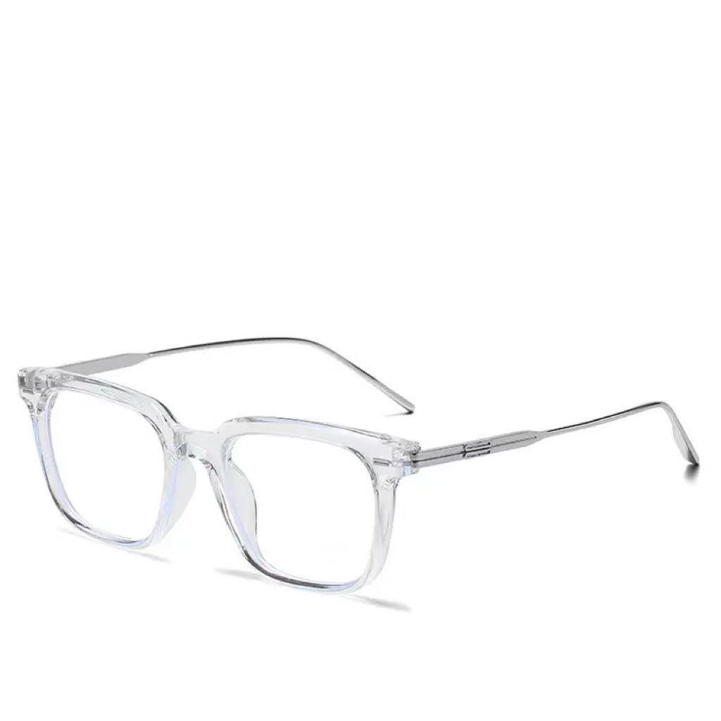 Lyrasses 2.0 LINE Series Square Glasses Available in Black Silver/ Transparent White