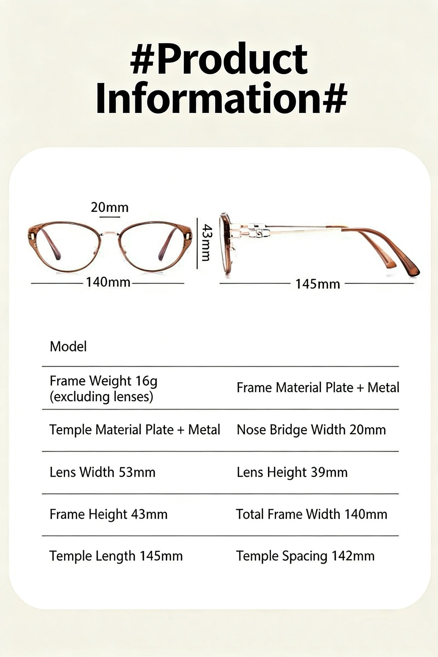 Lyrasses 2.0 Cat-Eye Frames Glasses Available in Tortoiseshell / Tea Brown / Silver Black
