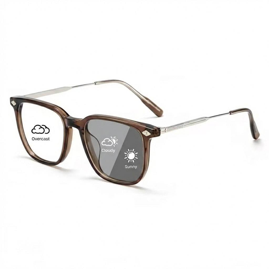 Lyrasses 2.0 FACET Series Photochromic Glasses Available in Black Gold/ Black Silver/ White/ Brown