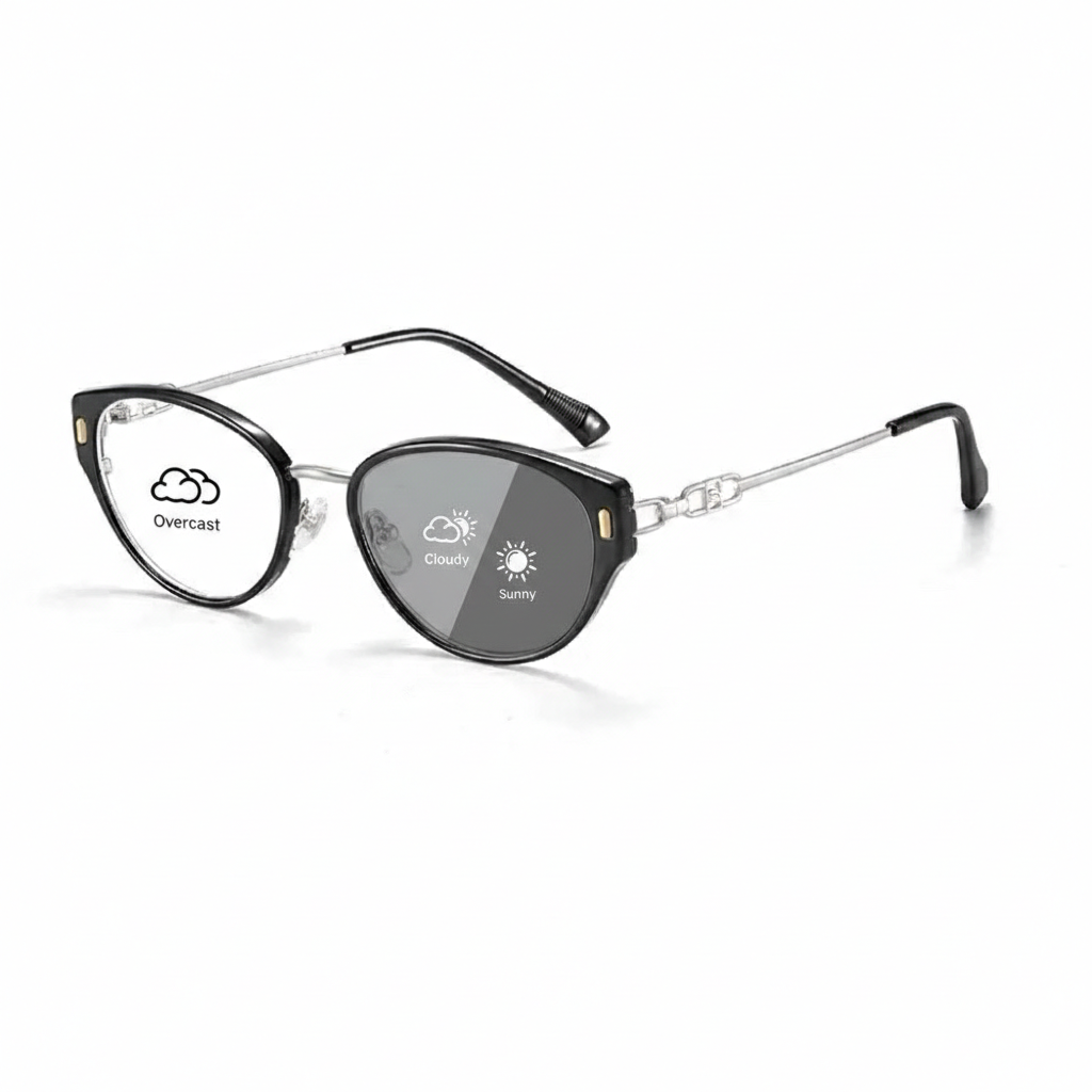 Lyrasses 2.0 Cat-Eye Frames Photochromic Glasses Available in Tortoiseshell / Tea Brown / Silver Black