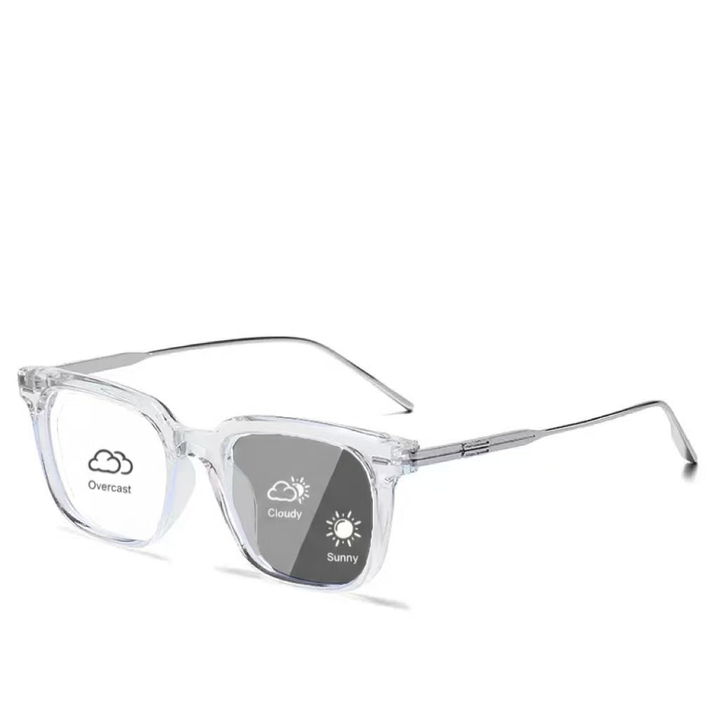 Lyrasses 2.0 LINE Series Photochromic Glasses Available in Black Silver/ Transparent White