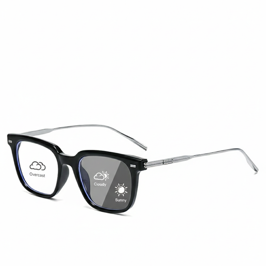 Lyrasses 2.0 LINE Series Photochromic Glasses Available in Black Silver/ Transparent White