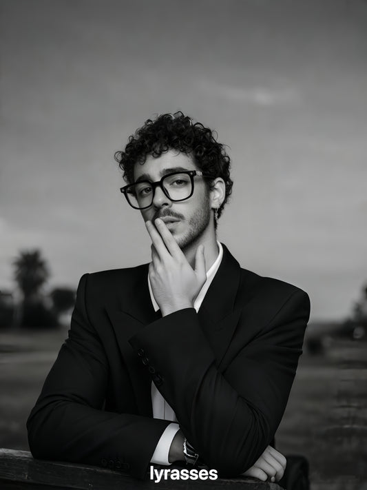 Lyrasses Black/ Bright Black Square Glasses 1.0