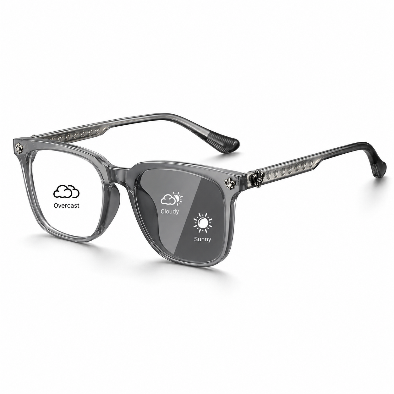Lyrasses 2.0 Gothic Crux Photochromic Glasses Available in Grey/ Bright Black/ Black/ White