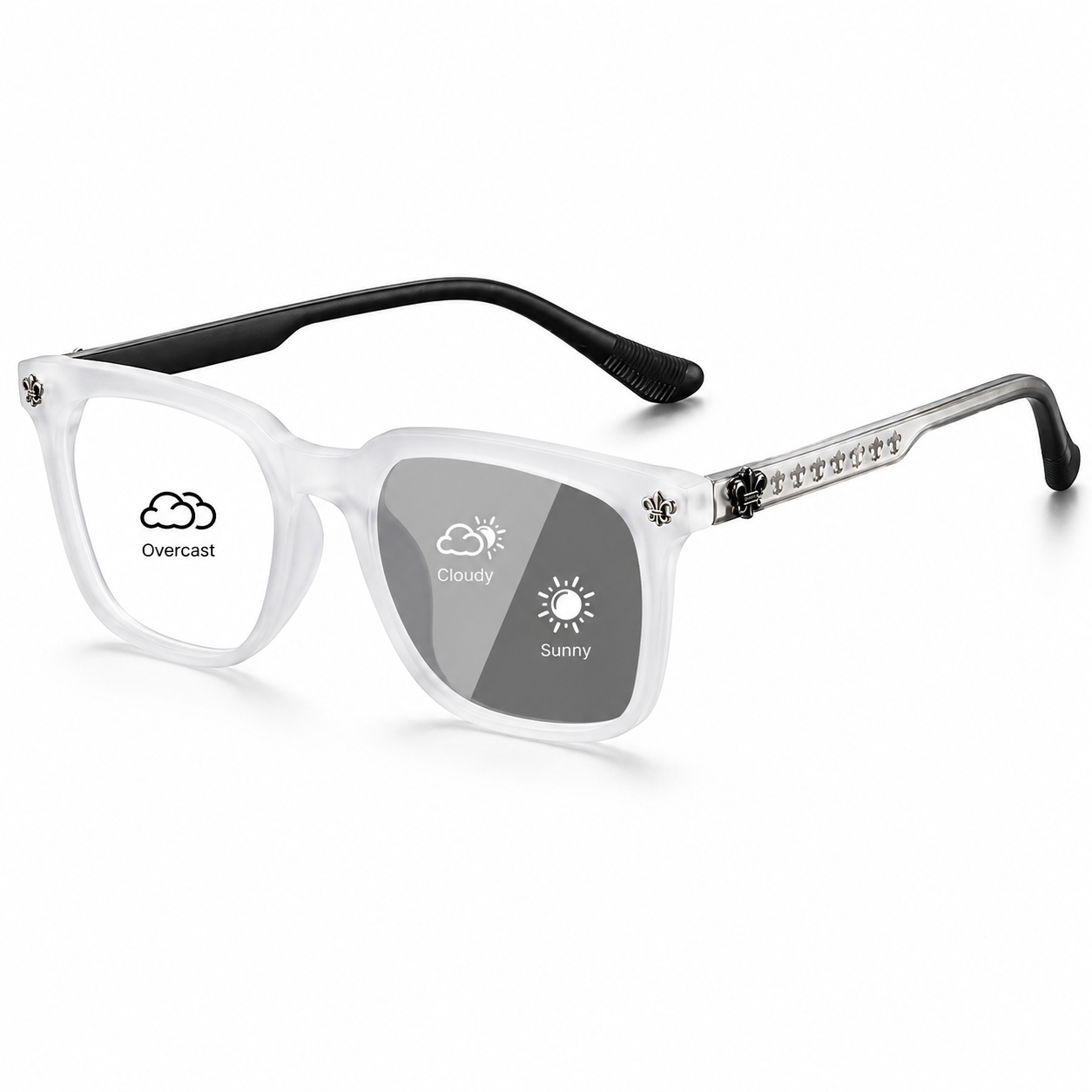 Lyrasses 2.0 Gothic Crux Photochromic Glasses Available in Grey/ Bright Black/ Black/ White