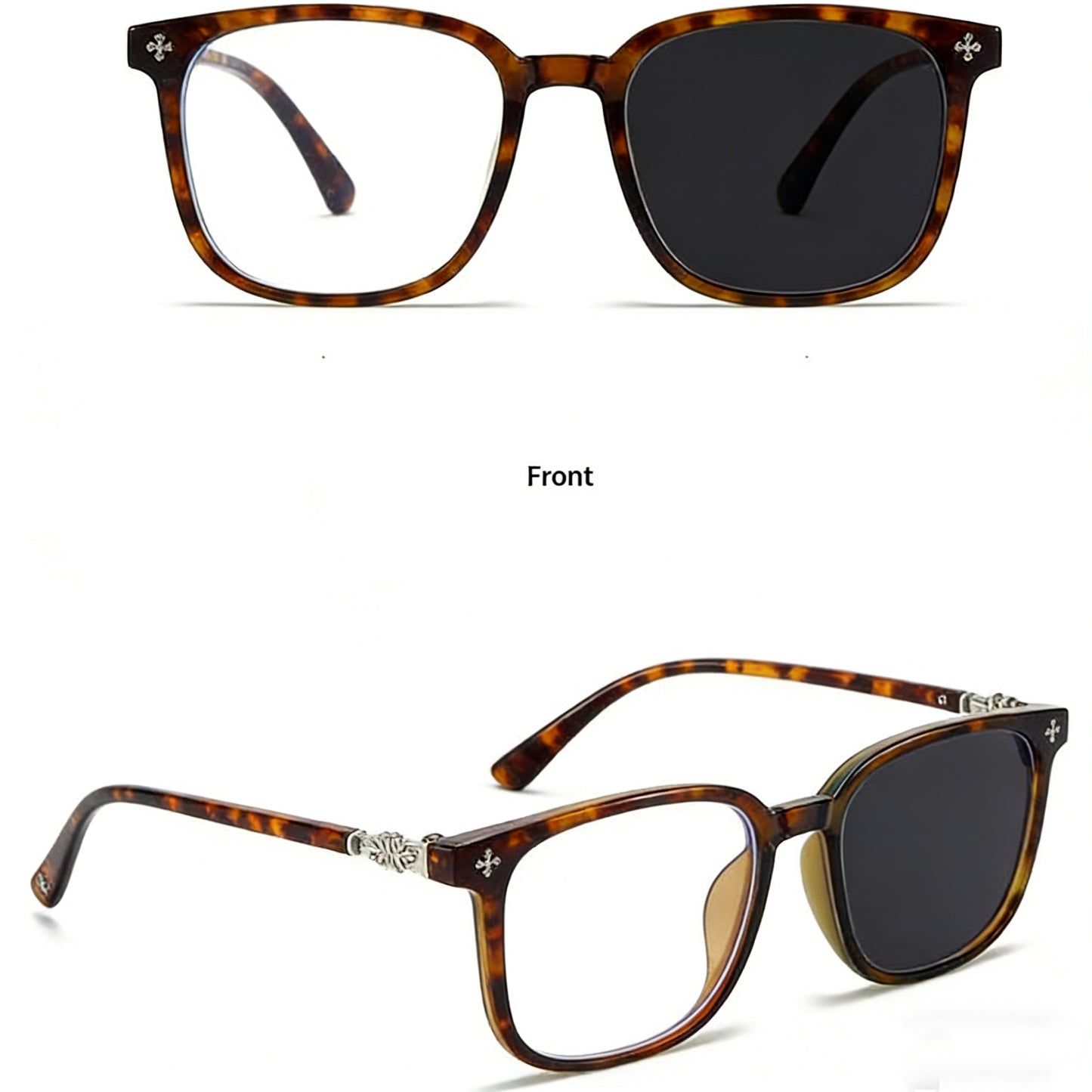 Lyrasses Photochromic Square Glasses 1.0 Available in Black/ Tortoiseshell Green/ Tortoiseshell Brown/ White/ Grey