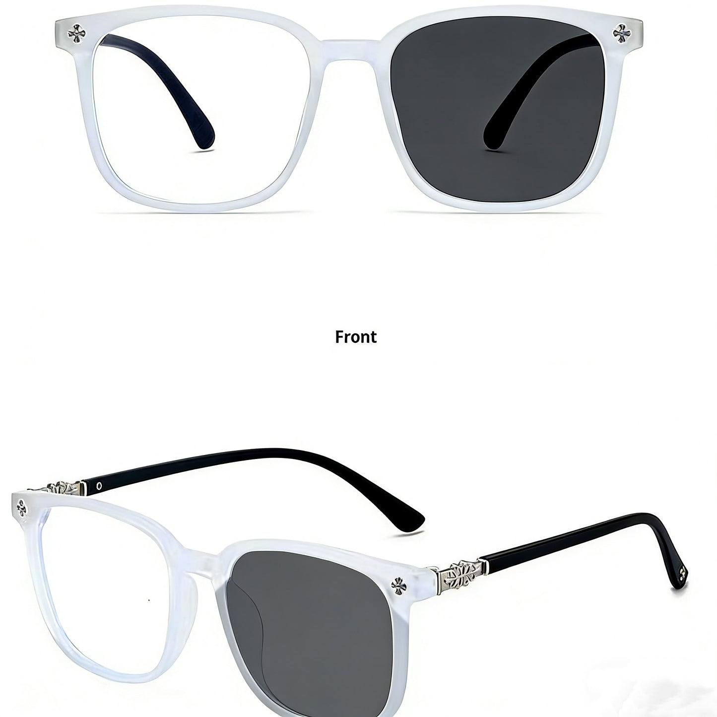 Lyrasses Photochromic Square Glasses 1.0 Available in Black/ Tortoiseshell Green/ Tortoiseshell Brown/ White/ Grey