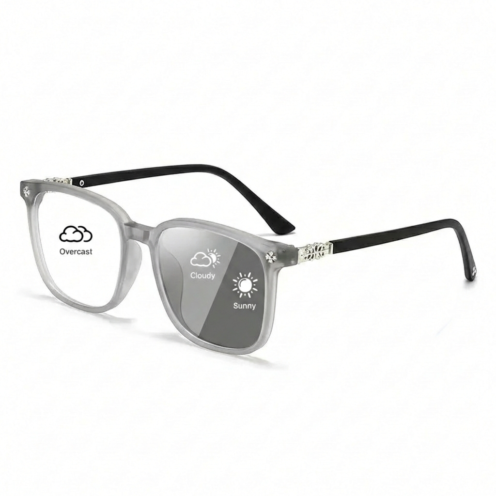 Lyrasses Photochromic Square Glasses 1.0 Available in Black/ Tortoiseshell Green/ Tortoiseshell Brown/ White/ Grey