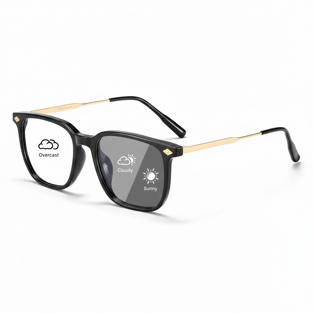 Lyrasses 2.0 FACET Series Photochromic Glasses Available in Black Gold/ Black Silver/ White/ Brown